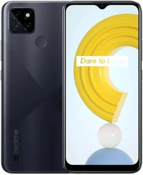 Realme C21Y-Smartphone 6.5”,5000mAH,4+64g,13MP AI Triple Camera,3-Card Slot, Side Fingerprint Recognition, Helio G35(Black)