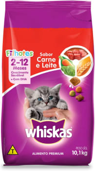 Ração Whiskas Carne e Leite Para Gatos Filhotes 10,1kg