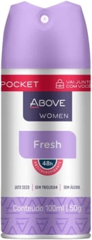 Desodorante Aerosol Above 100Ml Feminino Pocket Fresh, Above