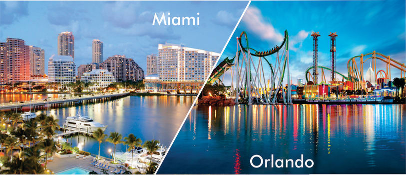 Pacote Orlando + Miami: Aéreo, Hotel + Aluguel de Carro