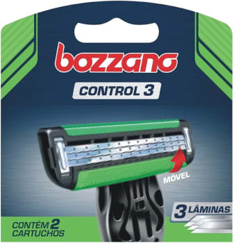 Carga Aparelho de Barbear Bozzano Control 3 Laminas - 2 Cartuchos