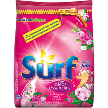 Detergente em Pó Surf Rosas Flor de Lis 1kg 