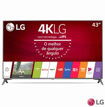 Smart TV 4K LG LED 43” com webOS 3.5, Ultra Surround e Wi-Fi - 43UJ6565 - LG43UJ6565