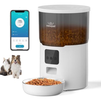 Comedouro Pet Robotizado Alimentador Inteligente 4L APP Wifi Alto Falante Temporizador Cachorro Gato