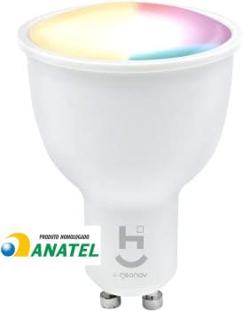 New Lâmpada Inteligente RGB+W - Branco Frio /Quente LED 5W Wi-Fi 400 Lúmens Hi By Geonav