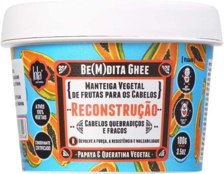 2 Unidades - Máscara Lola Cosmetics Be(m) dita Ghee Reconstrução - 100g