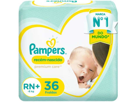 Fralda Pampers Premium Care RN - 36 Unidades