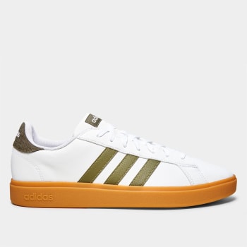 Tênis Masculino Adidas Grand Court Base - Branco+Bege