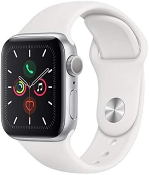 Apple Watch Series 5 Gps, 40 mm, Alumínio Prata, Pulseira Esportiva Branca e Fecho Clássico - Mwv62bz/a