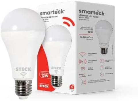 Lâmpada Inteligente Smarteck 12W - Bivolt - compatível com Alexa