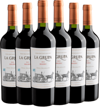 Kit 6 La Grupa Gran Selección Malbec por R$27,90 cada garrafa