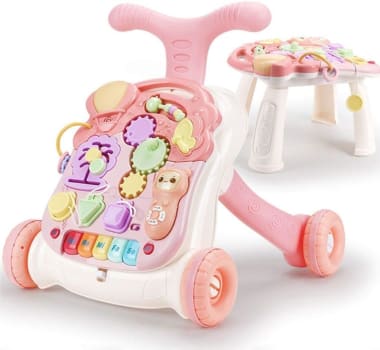 Andador Didático Vira Mesinha 2 em 1 Baby Style - Rosa