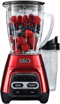 Liquidificador Oster Reversível com Blend N Go, 1,5L, 220V, Vermelho, 600W, BLSTPYG1210RBG