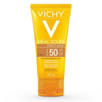 Protetor Solar Ideal Soleil FPS 50 Efeito Base Cor Média 40g - vichy - Magazine Ofertaesperta