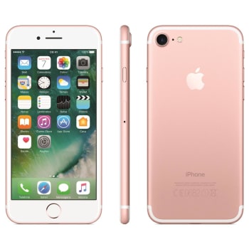 iPhone 7 Apple 128GB, Tela Retina HD de 4,7”, 3D Touch, iOS 10, Touch ID, Câm.12MP, Resistente à Água e Sistema de Alto-falantes Estéreo – Ouro Rosa