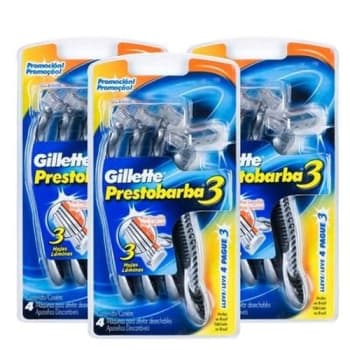 Aparelho de Barbear Gillette Prestobarba 3 com 12 unidades