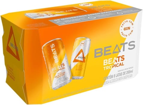 Pack De Bebida Mista Skol Beats Tropical 269ml - 8 Unidades