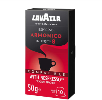  Cápsulas de Café Espresso Armonico Lavazza, Cápsulas Compatíveis Nespresso, Contém 10 Cápsulas 