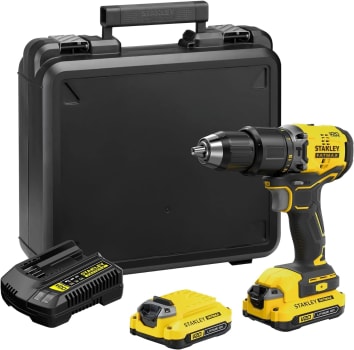 STANLEY Parafusadeira e Furadeira de Impacto 1/2 pol. (13mm) 20V MAX* Brushless Bivolt com 2 Baterias e Maleta SBD715C2K