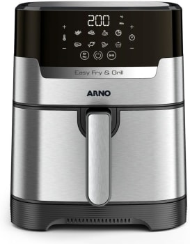 Fritadeira Elétrica Arno Airfryer Air Plus e Grill Digital 4,2L Inox 110v - UFE2