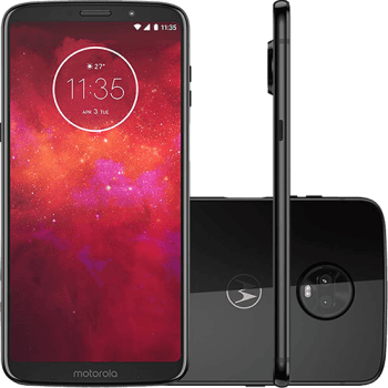 Smartphone Motorola Moto Z3 Play 128GB  Dual Chip Android Oreo - 8.0 Tela 6" Octa-Core 1.8 GHz 4G Câmera 12 + 5MP (Dual Traseira) - Ônix