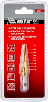 Broca Escalonada MTX 4-5-6-7-8-9-10-11-12 Mm Hss Professional