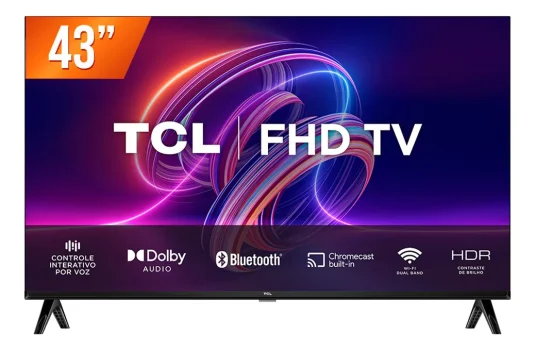 Smart Tv 43S5400A 43 Led Fhd Android Tv Tcl Bivolt Preto 110V/220V