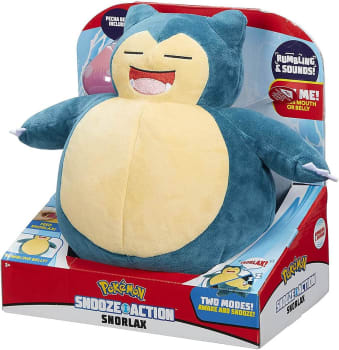 SUNNY, Pokémon, Pelúcia de Luxo Snorlax com Som, 25 cm