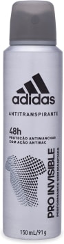 10 Unidades Desodorante Adidas Aerossol Invisible Masculino