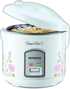 Panela De Arroz Bianca Rice 5, Mondial, Branco, 400W, 110V - NPE-05-5X