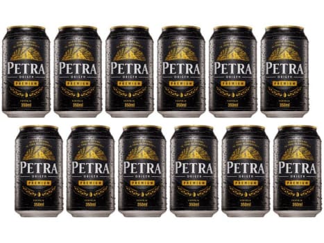 Cerveja Petra Escura Premium 12 Unidades Lata 350ml