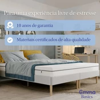 Colchão Solteiro Emma Duo Comfort - 10 anos de garantia, conforto ortopédico dupla face - 88X188cm