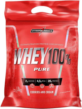 Whey 100% Pure Integralmedica 1,8kg Sabor Cookies and Cream