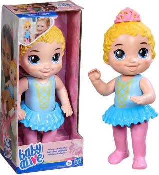 Baby Alive Boneca Bebê Doce Bailarina Loira em plástico 26 cm Brinquedo para meninas e meninos a partir de 3 anos