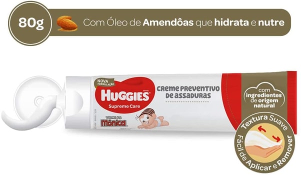 2 Unidades - Creme Preventivo de Assaduras Huggies Supreme Care 80g