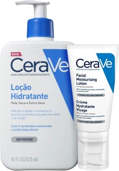 Kit CeraVe Hidratação Rosto & Corpo (2 Produtos)