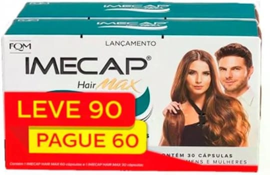 Imecap Hair Max Kit 60 + 30 Cápsulas - Vitaminas para Cabelos e Unhas com Cisteína