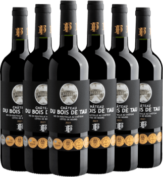 Kit 6 Château du Bois de Tau Côtes de Bourg AOC por R$69,90 cada garrafa