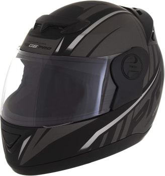 Pro Tork Capacete Evolution G6 Pro Neon Fosco 58 Preto/Prata