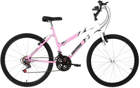 Bicicleta de Passeio Ultra Bikes Aro 24 Freio V-Brake 18 Marchas Feminina