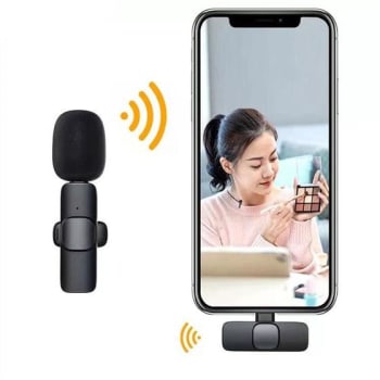 Microfone Lapela Wireless Sem fio para Iphone Ipad Lightning Plug In Play - Wireless Microphone Lavalier - Microfone de Lapela - Magazine {{route.pmdStoreName}}Logo LuLogo Magalu