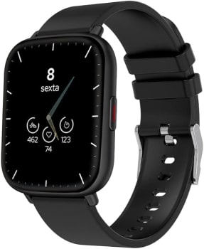 WB SmartWatch tela 1,85" 45mm Fitness tracker 24 modos esportivos ultra leve até 10 dias de bateria À prova d'água e Watchfaces Rosa (Preto)