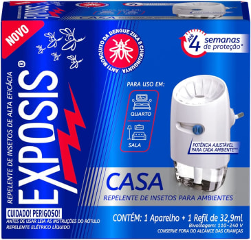 Repelente para Ambientes Exposis Casa Aparelho e Refil 32,9ml