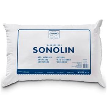Travesseiro Sonolin Prime em Fibra Siliconada 50x70cm - Branco.