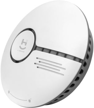 Hi by Geonav Sensor Inteligente de Fumaça, Wi-Fi, Aplicativo, com detector e alarme de incêndio, HISSSK, Branco