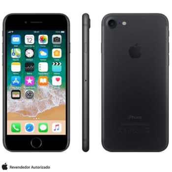 iPhone 7 Preto Matte com Tela de 4,7”, 4G, 32 GB e Câmera de 12 MP - MN8X2BR/A - AEMN8X2BRAPTO_PRD