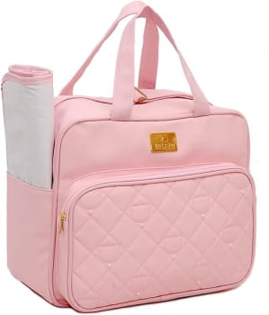 Bolsa Baby Nut Média Urso Rosa