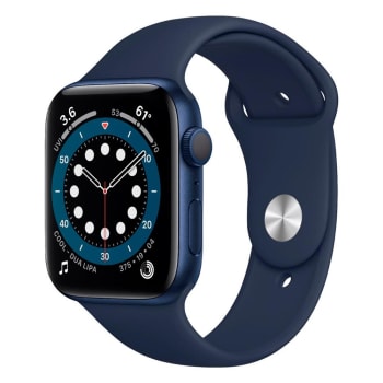 Apple Watch S6 44MM GPS com Case de Alumínio Blue e Sport Band Deep Navy - M00J3LL/A