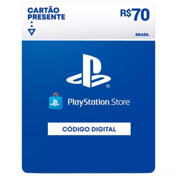 Gift Card PlayStation Store R$70 - Cartão Presente Digital [Exclusivo Brasil] 