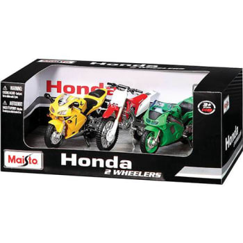 Motocicleta Wheelers Motorcycle 1:18 3 PK Pack Honda - Maisto